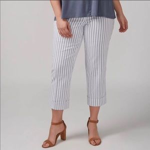 NWT Lane Bryant Seersucker crop pants